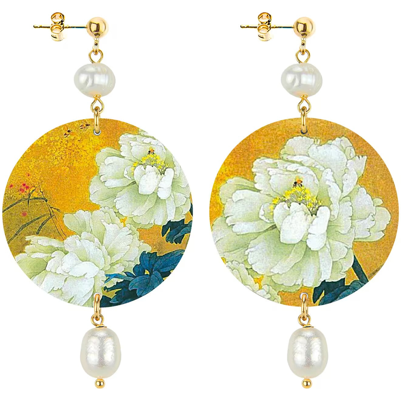 Orecchini Lebole Maison Fiore Bianco Classico Perla