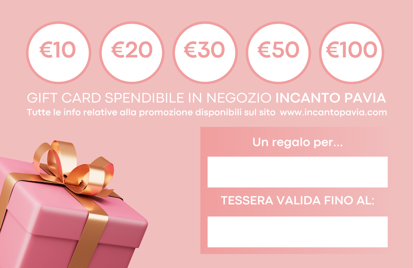 GIFT CARD INCANTO PAVIA