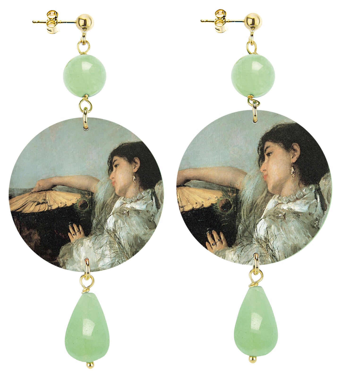 Orecchini Lebole Maison Green Jade