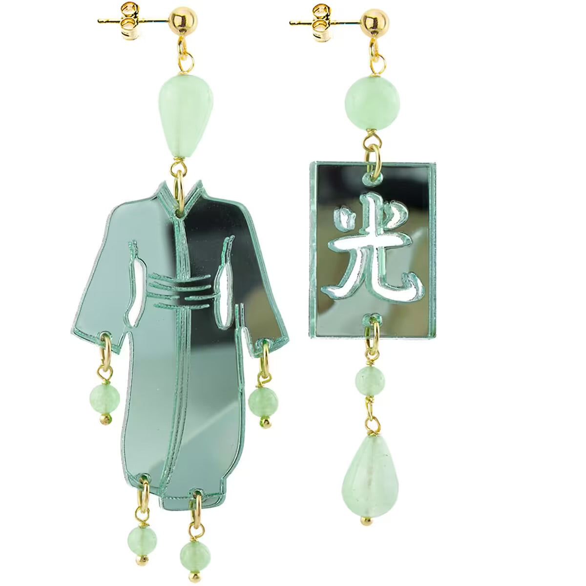 Orecchini Lebole Maison Kimono Verde Grandi