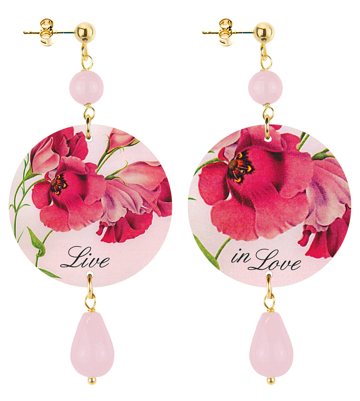 Orecchini Lebole Maison Live In Love Piccolo Rosa