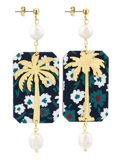 Orecchini Lebole Maison palma grandi a fiori