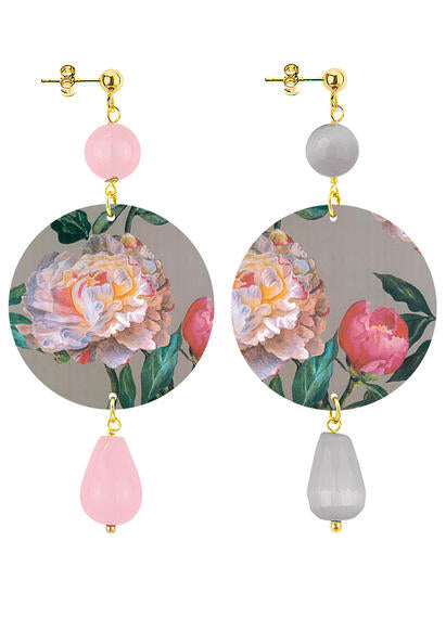 Orecchini Lebole Maison Con rose colorate