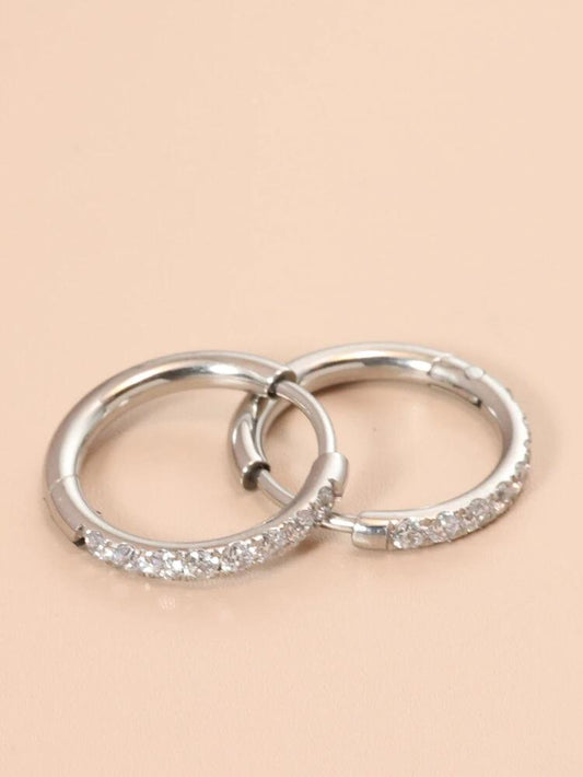 Orecchino clik circle cristal