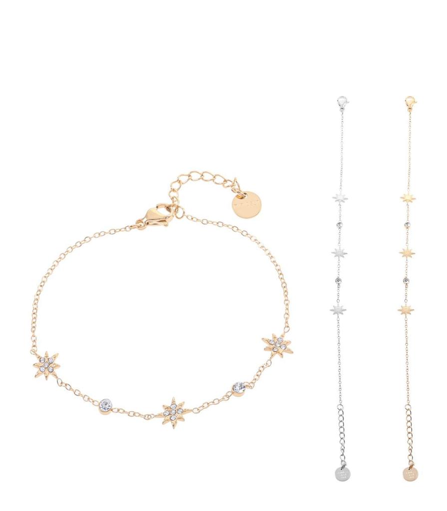 Bracciale slim star con cristalli