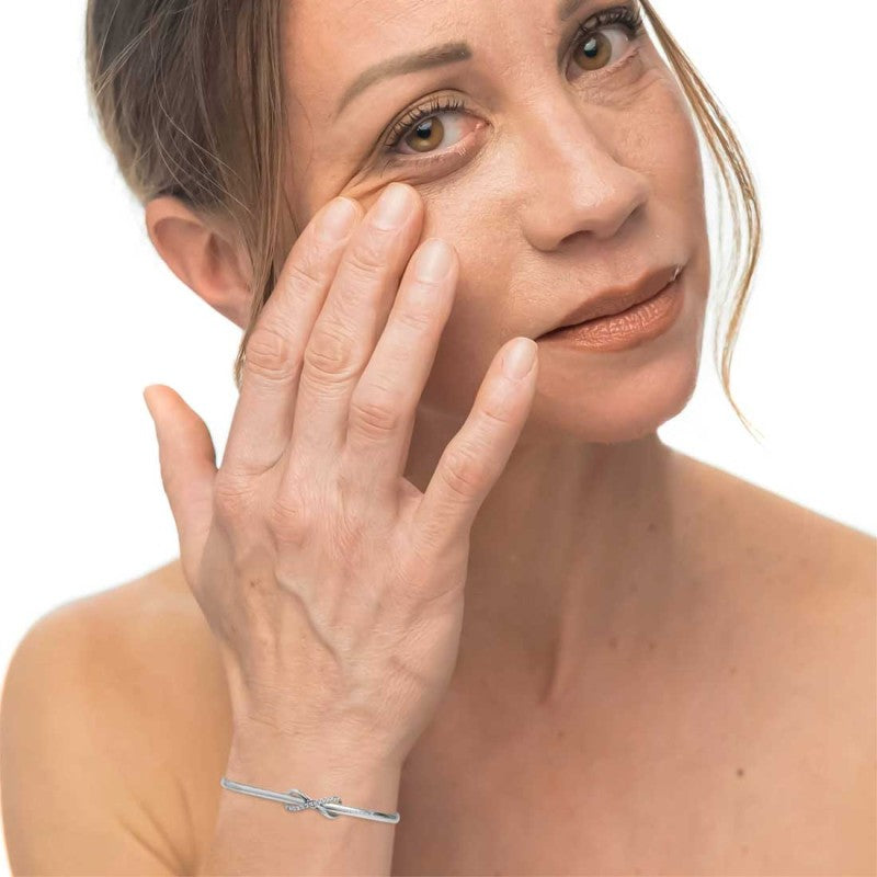 Bracciale Marlù rigido infinito con zirconi bianchi