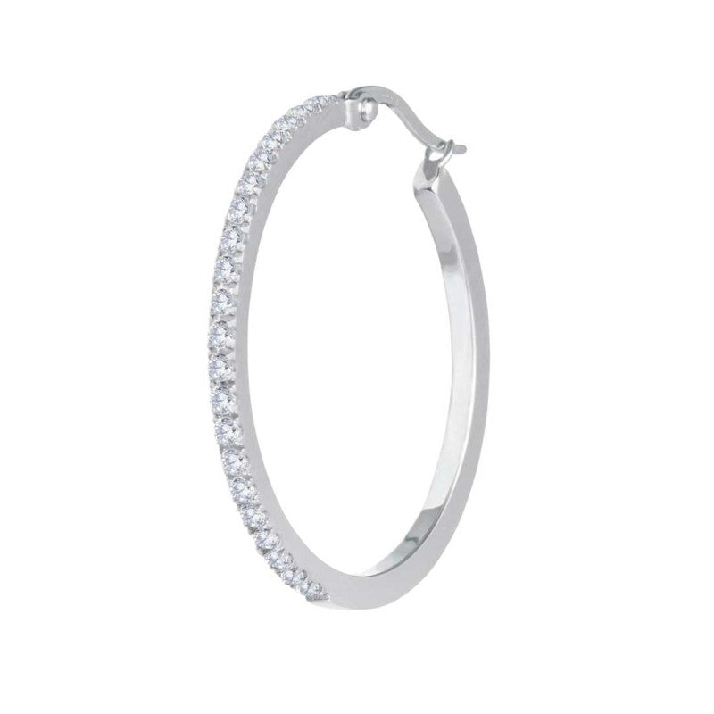 Orecchino Marlù a cerchio 3,2 cm con zirconi