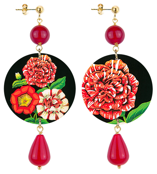 Orecchini Lebole Maison Red Rose