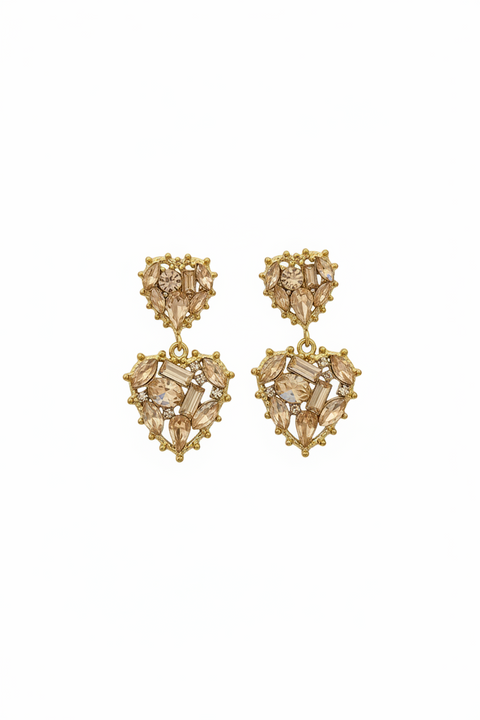 Orecchini Beige Heart d’Incanto