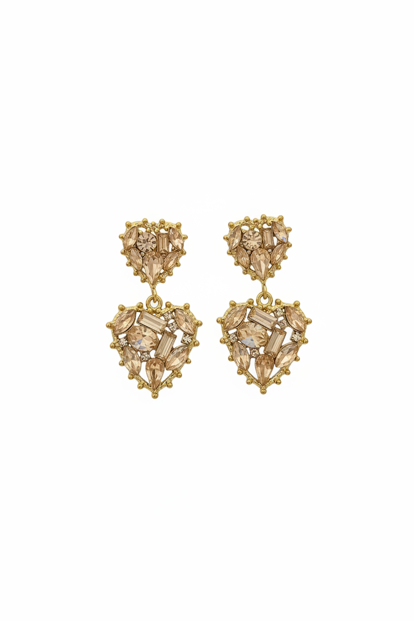 Orecchini Beige Heart d’Incanto