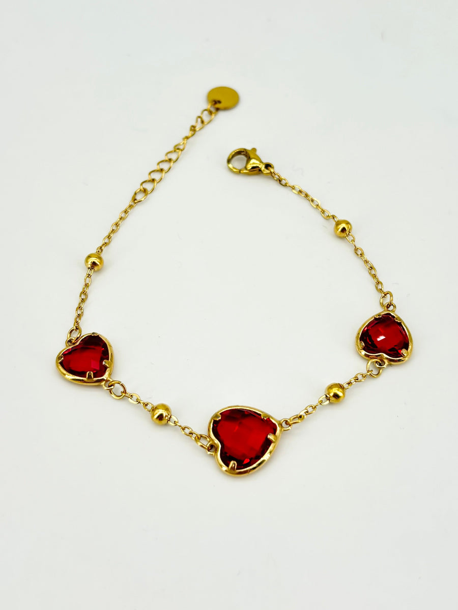 Bracciale Doppio Cuore Colorati