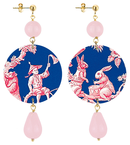 Orecchini Lebole Maison Rosa e Blue
