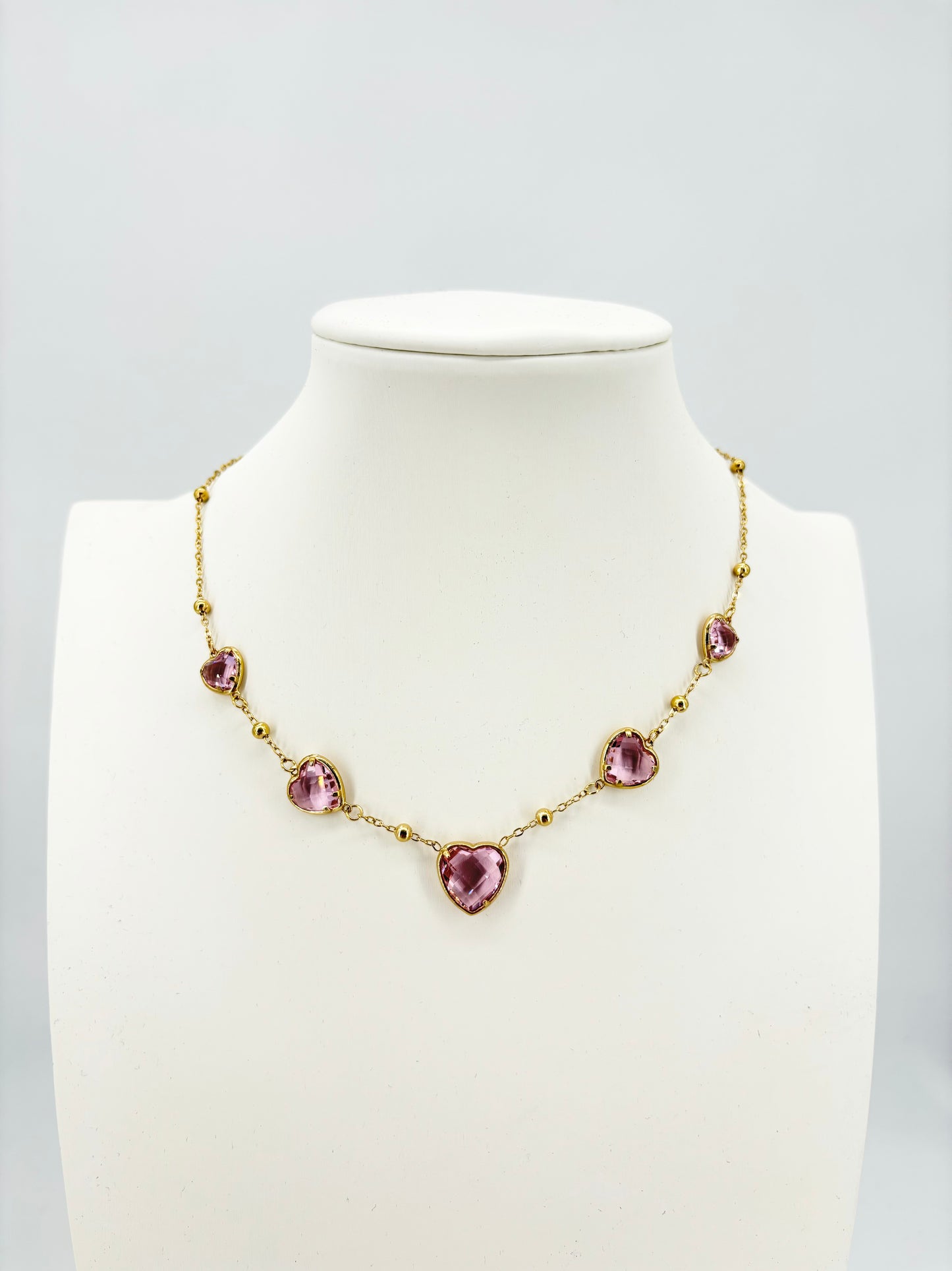 Collana Doppio Cuore Colorati