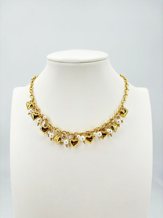 Collana Cuore e Perla