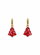 Orecchini Albero di natale rosso - 1