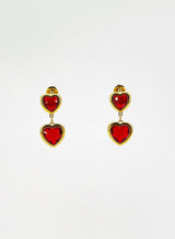 Orecchini Doppio Cuore Colorati - 1