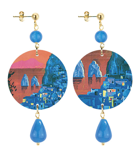 Orecchini Lebole Capri Piccolo Azzurro