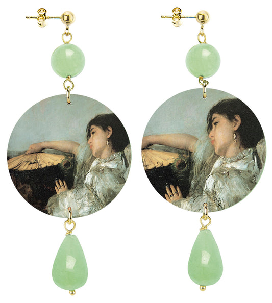 Orecchini Lebole Maison Green Jade