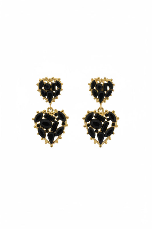 Orecchini Black Heart d’Incanto