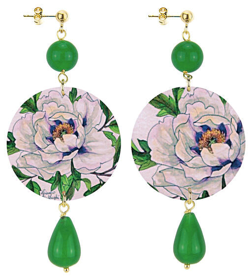 Orecchini Lebole Maison Pink Rose and Green