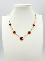 Collana Doppio Cuore Colorati - 1