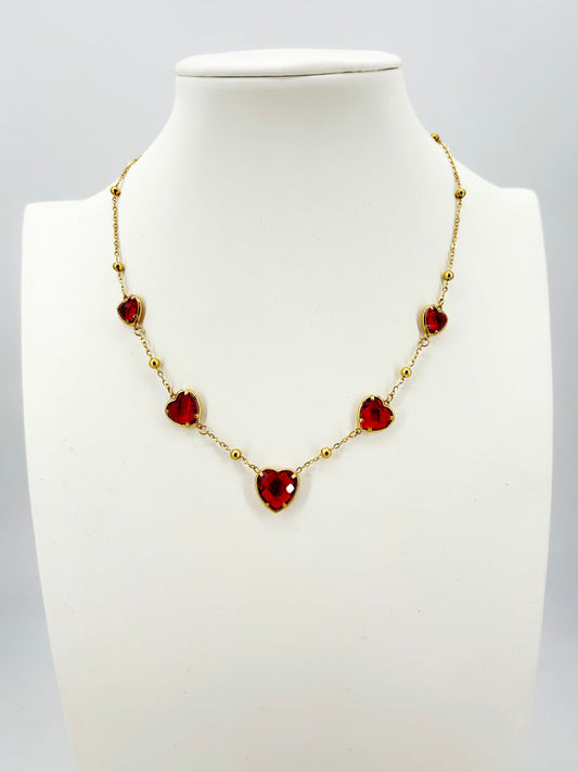 Collana Doppio Cuore Colorati