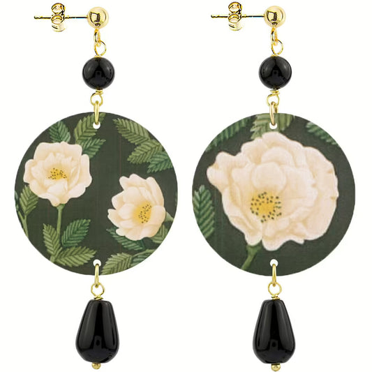 Orecchini Lebole Maison rose Bianche