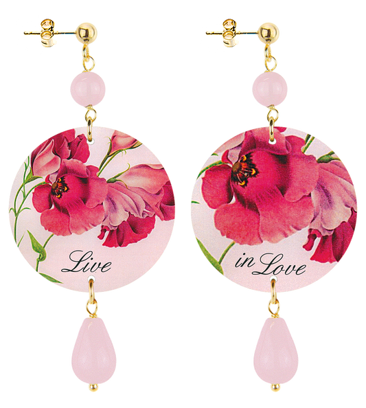 Orecchini Lebole Maison Live In Love Piccolo Rosa