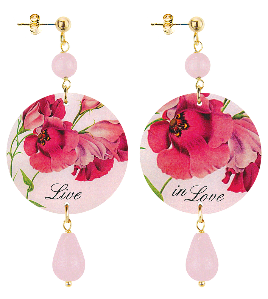 Orecchini Lebole Maison Live In Love Piccolo Rosa