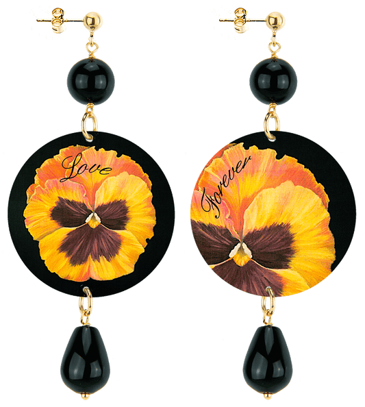 Orecchini Lebole Maison Fiore Love Forever Classico Nero