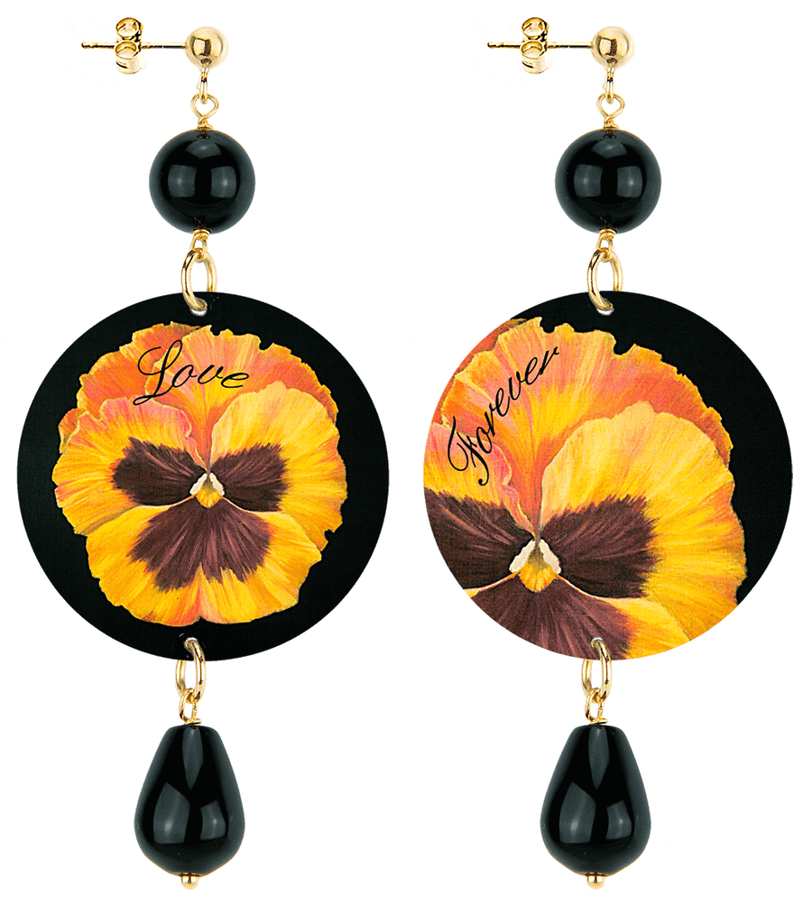 Orecchini Lebole Maison Fiore Love Forever Classico Nero