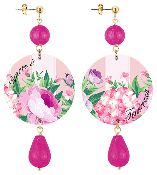 Orecchini Lebole Maison L'amore è Tenerezza Classico Fucsia