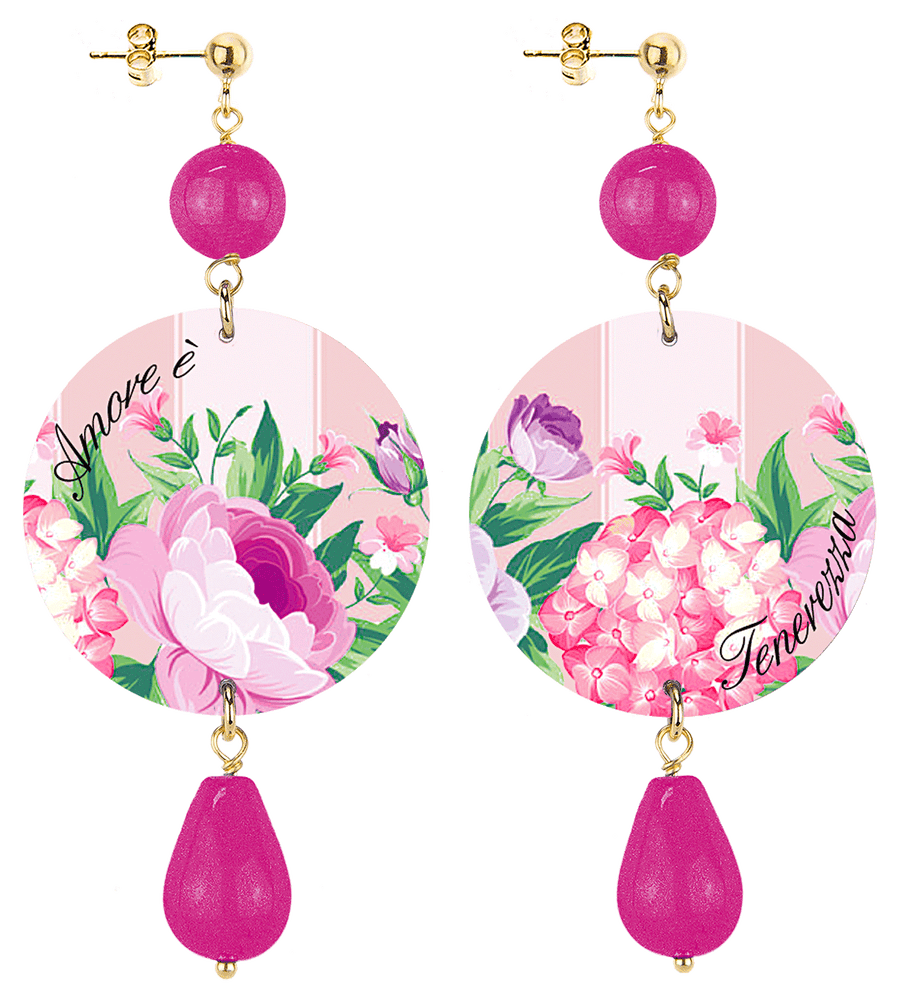 Orecchini Lebole Maison L'amore è Tenerezza Classico Fucsia