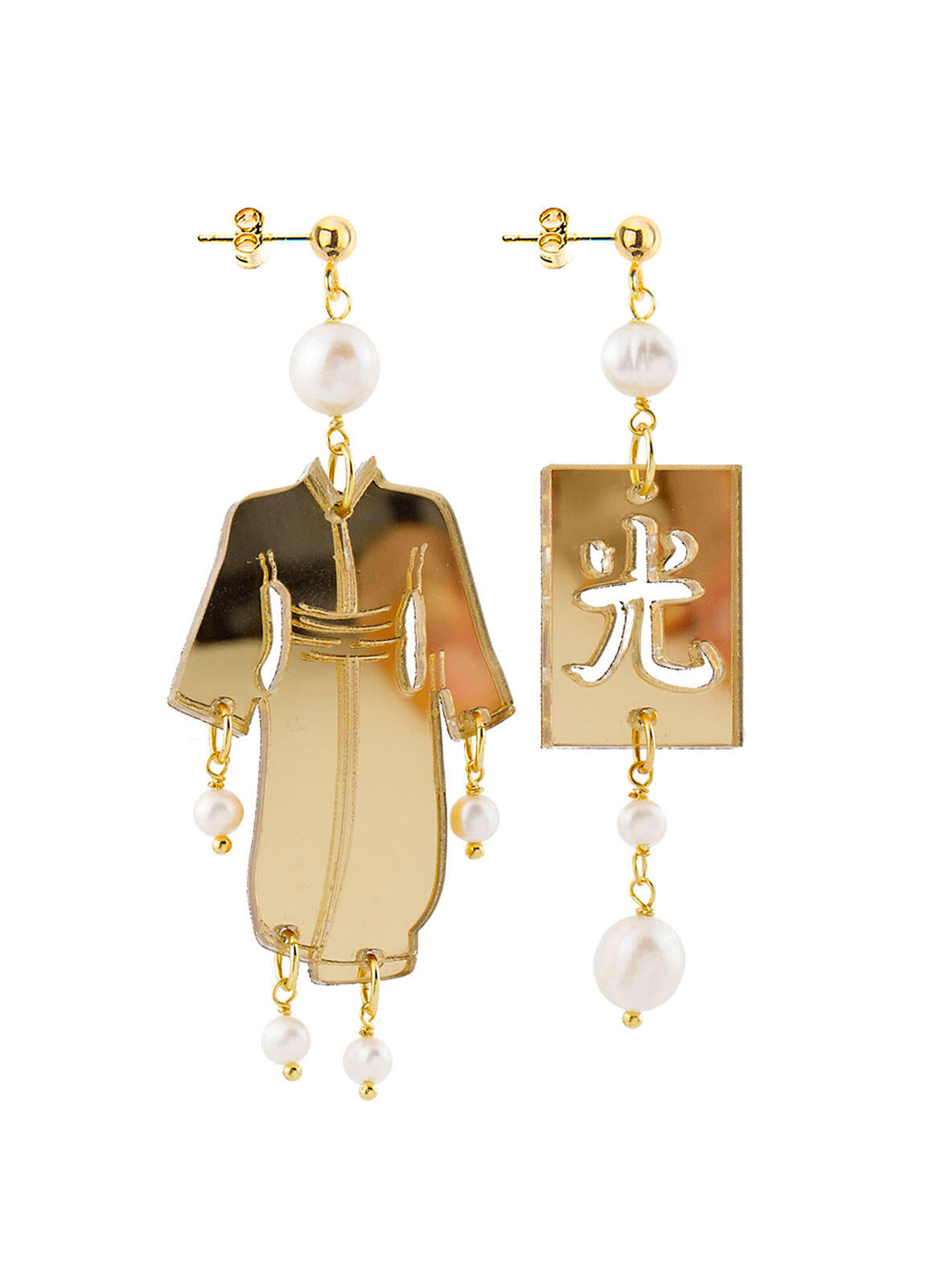 Orecchini Lebole Maison Kimono Plexi Mini Oro