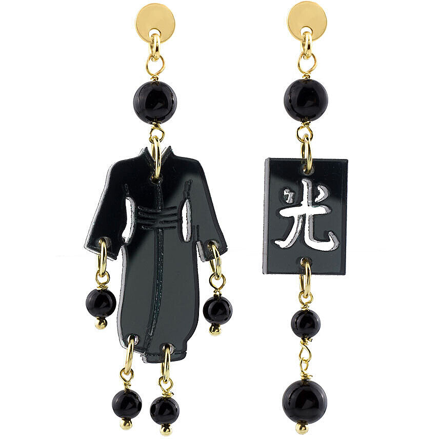 orecchini donna gioielli Lebole Maison Kimono Nero