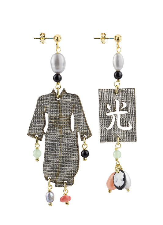 Orecchini Lebole Maison Kimono Special Piccolo Grigio
