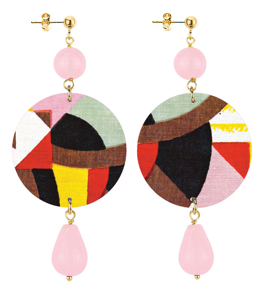 Orecchini Lebole Geometrico Classico Rosa