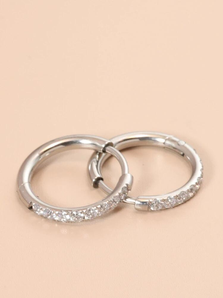 Orecchino clik circle cristal