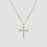 Collana slim cross diamond - 1