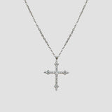 Collana slim cross diamond - 2