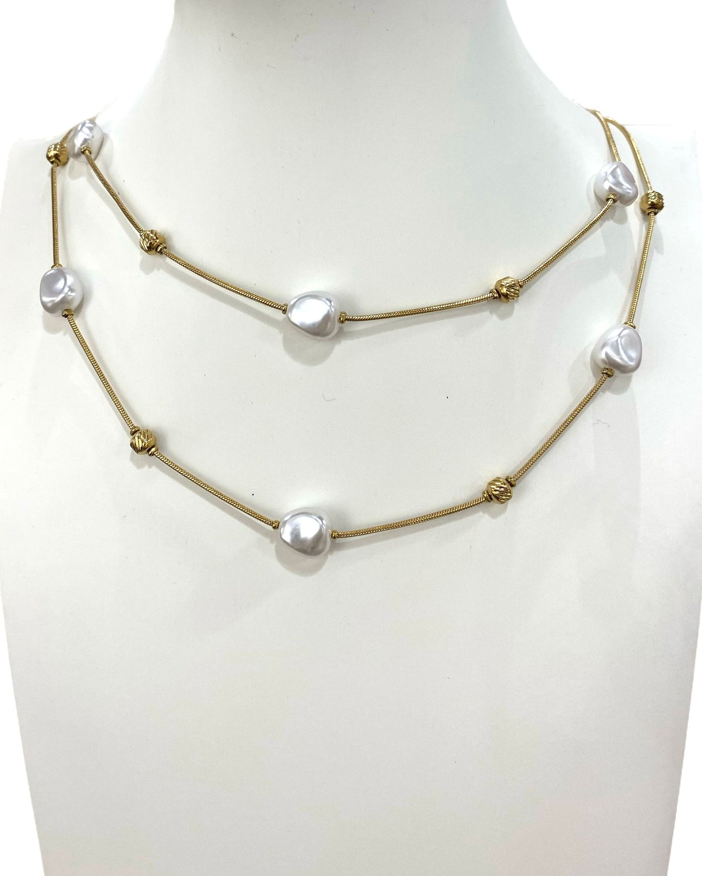 Collana infinity pearl