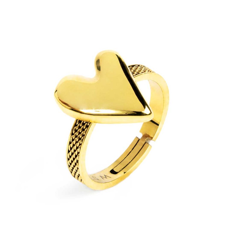 Anello Marlù con cuore irregolare