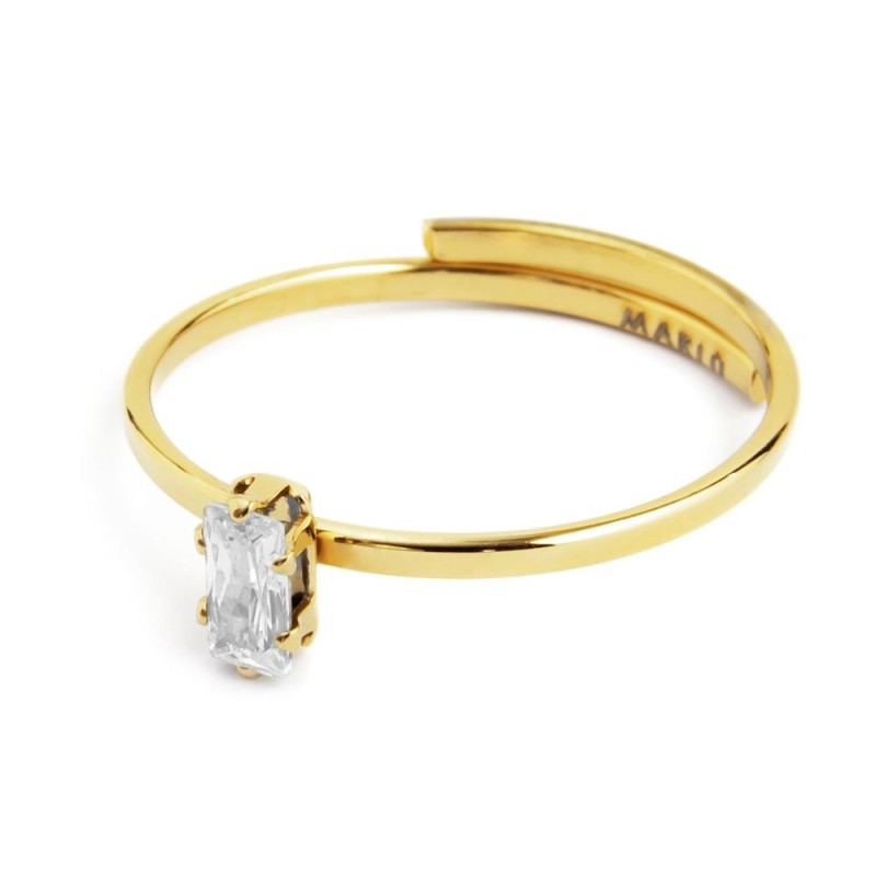 Anello Marlù con zircone baguette