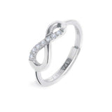 Anello Marlù infinito con zirconi bianchi - 1