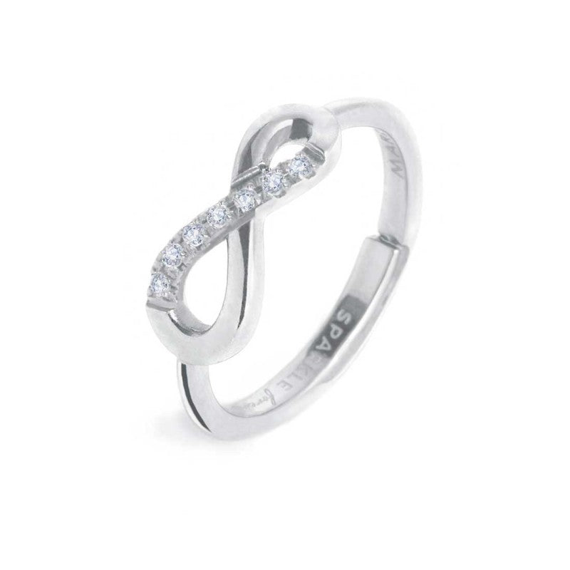 Anello Marlù infinito con zirconi bianchi