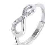 Anello Marlù infinito con zirconi bianchi - 3