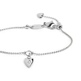 Bracciale Marlù catena a sfere con cuore con zircone acciaio - 2