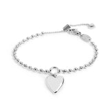 Bracciale Marlù catena a sfere con cuore Acciaio - 1