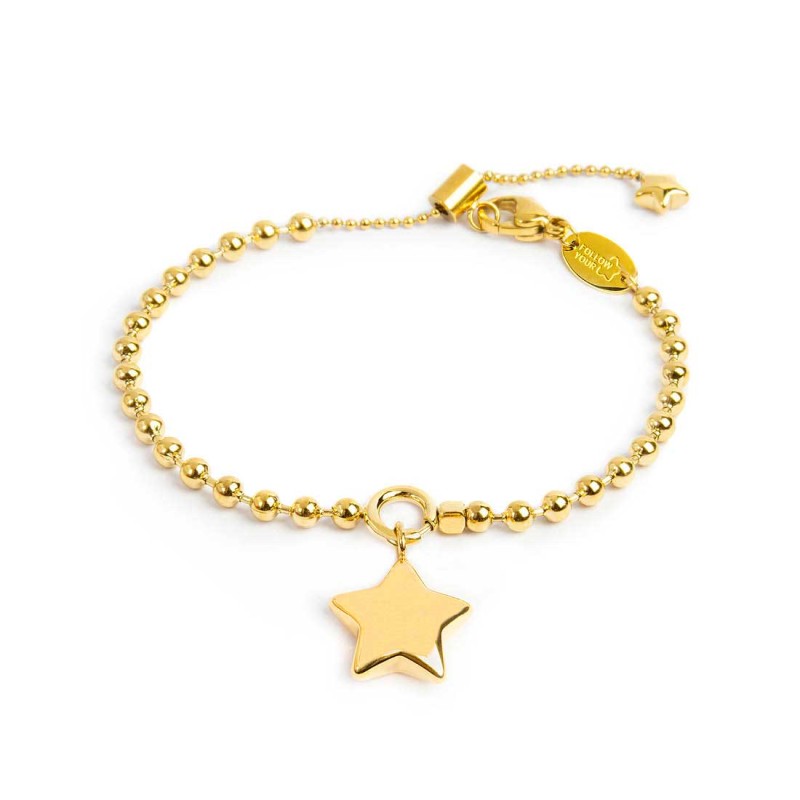 Bracciale Marlù catena a sfere con stella oro