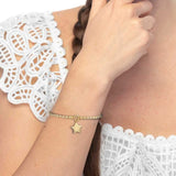 Bracciale Marlù catena a sfere con stella oro - 2
